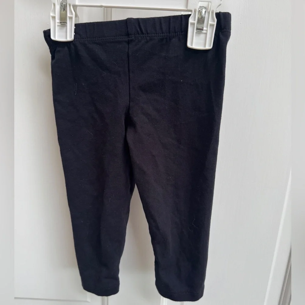 The Children's Place 3T Girls Classic Black Leggings Pants Capris